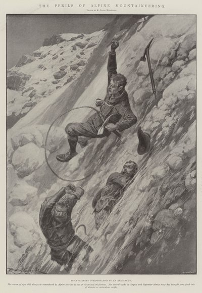 The Perils of Alpine Mountaineering by Richard Caton Woodville junior